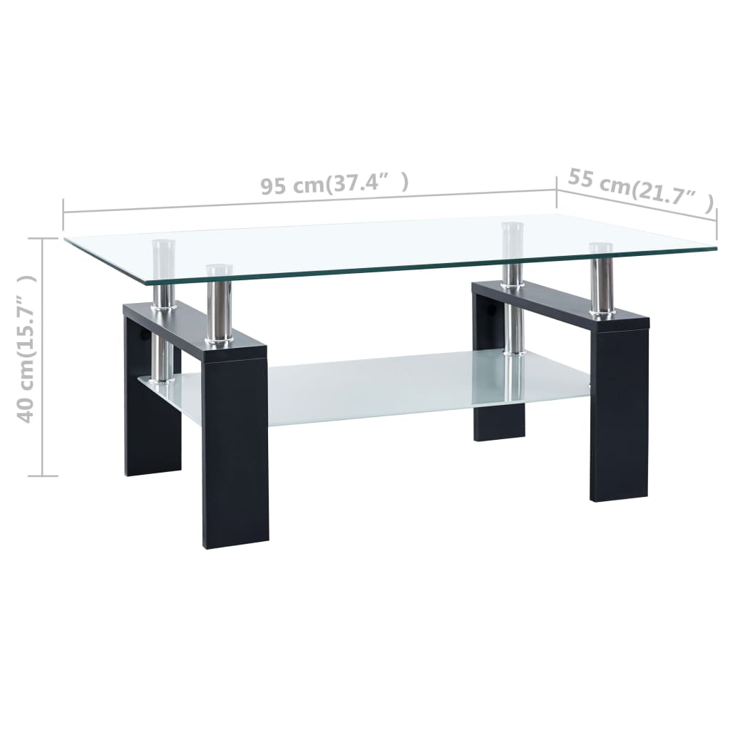 vidaXL Coffee Table End Table Sofa Table Living Room Furniture Tempered Glass