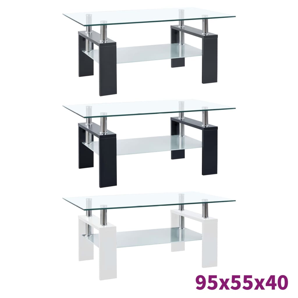 vidaXL Coffee Table End Table Sofa Table Living Room Furniture Tempered Glass