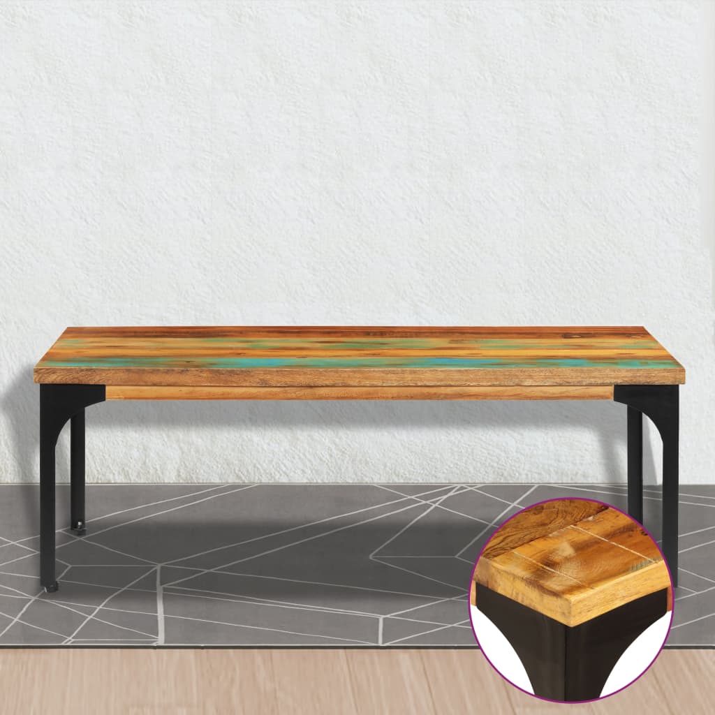 vidaXL Coffee Table 39.4"x23.6"x13.8" Solid Reclaimed Wood