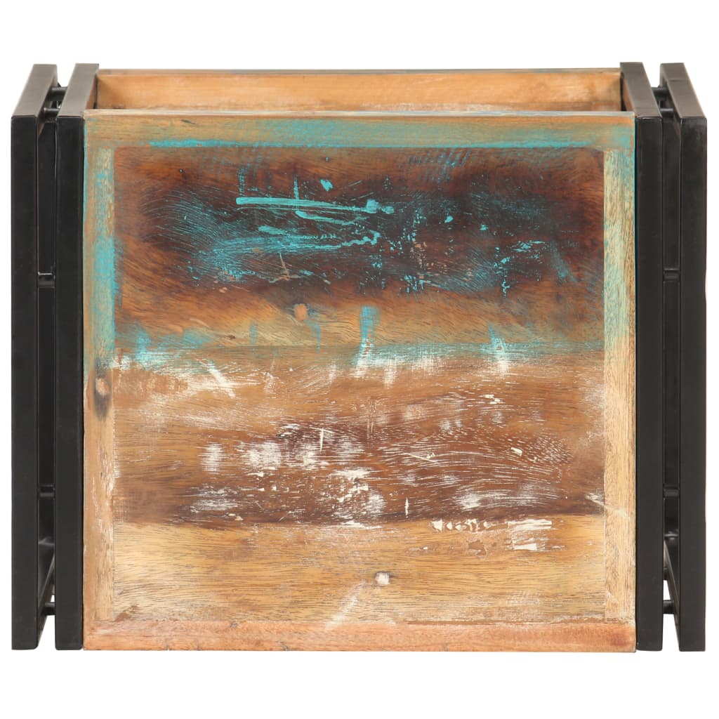 vidaXL Side Table 15.7"x11.8"x15.7" Solid Reclaimed Wood