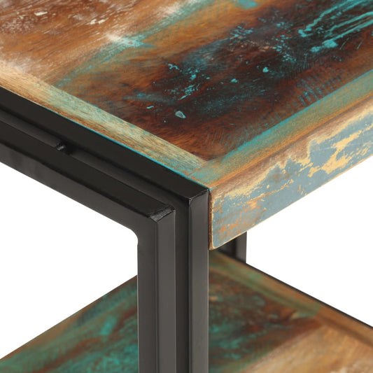 vidaXL Side Table 15.7"x11.8"x15.7" Solid Reclaimed Wood